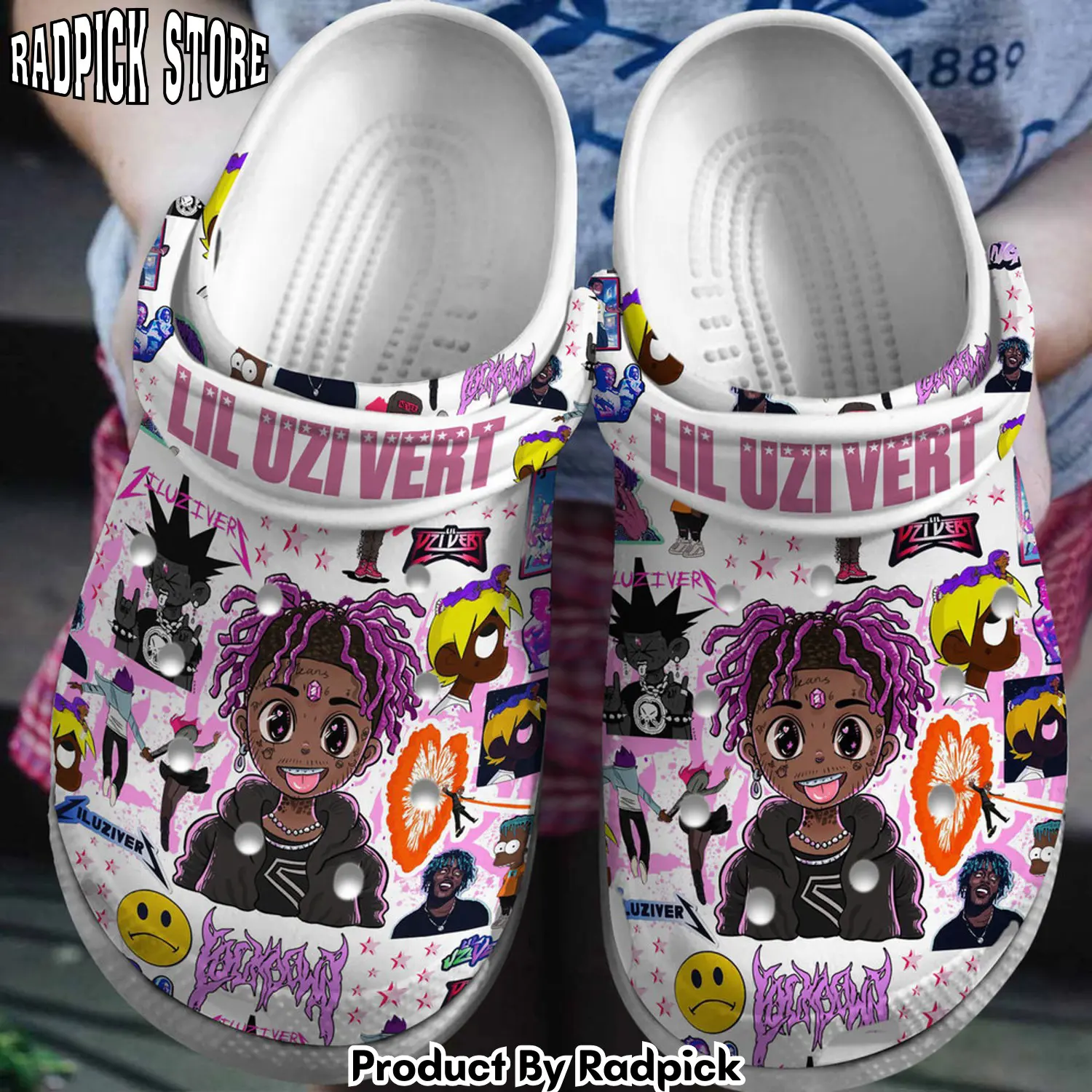 Radpick premium lil uzi vert music clogs shoes comfortable for men women wvq rp6522263